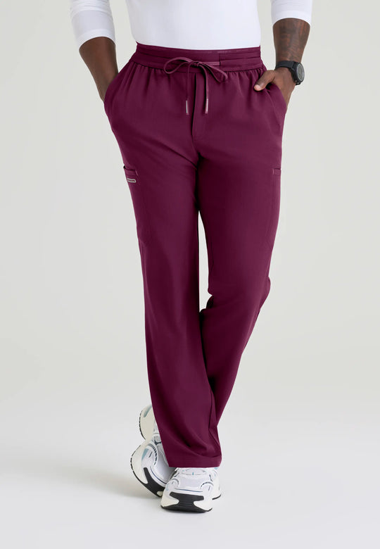 Skechers by Barco Scrubs Men's Merit Pant Wine | scrub-supply.com
