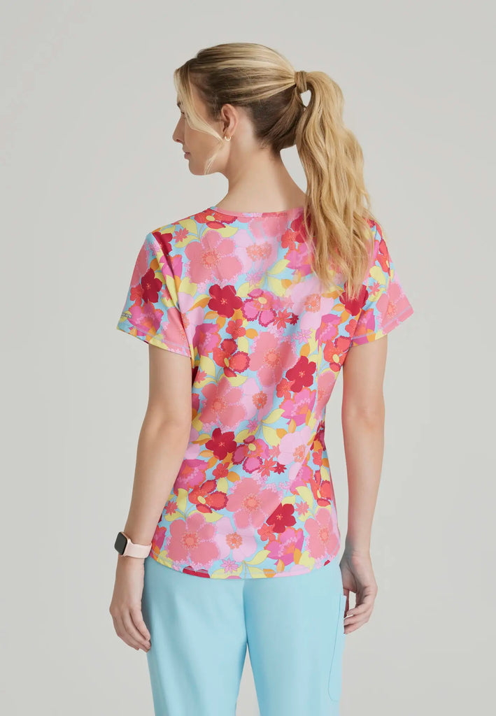 Barco Scrubs Women's Essence Top Blissful Blossom | scrub-supply.com