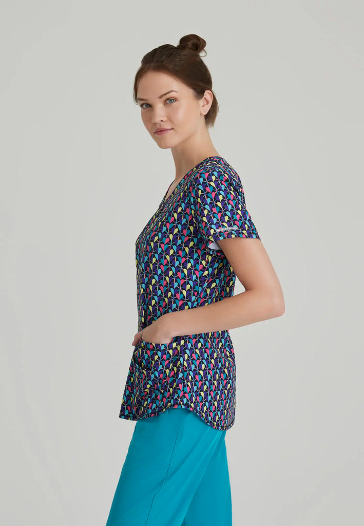 Barco Scrubs Women's Essence Top Deco Hearts | scrub-supply.com