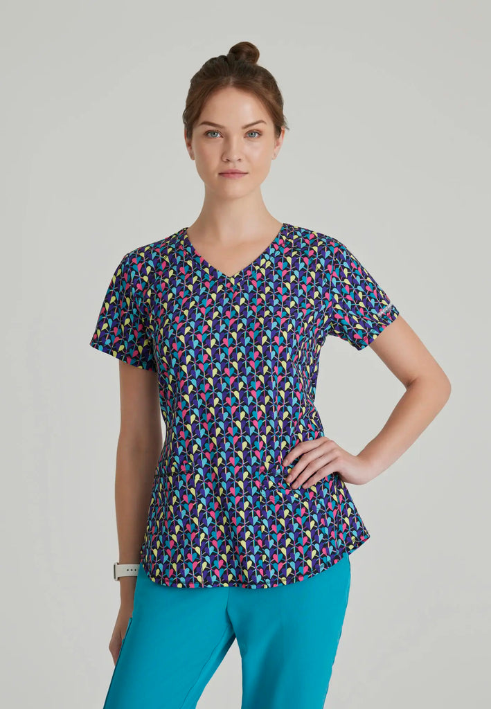 Barco Scrubs Women's Essence Top Deco Hearts | scrub-supply.com