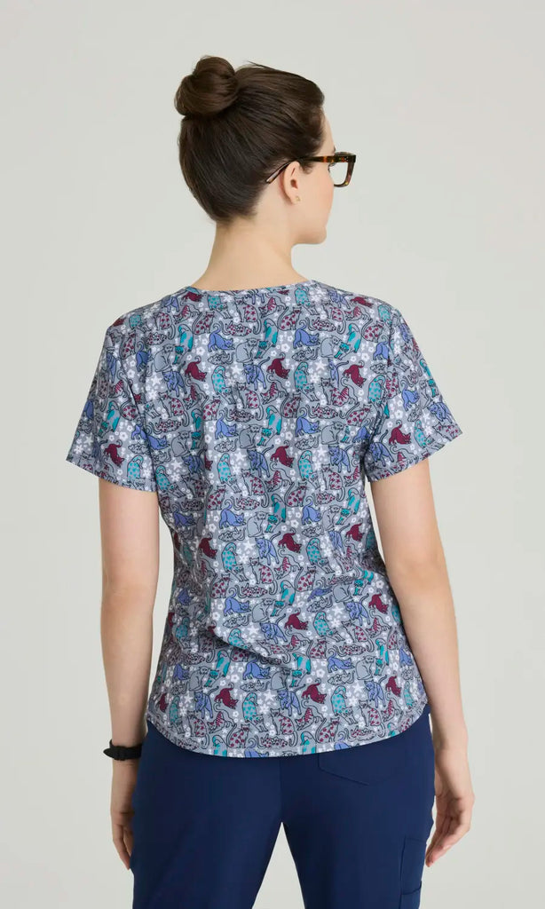 Skechers by Barco Scrubs Women's Essence Top Perr Pattern | scrub-supply.com