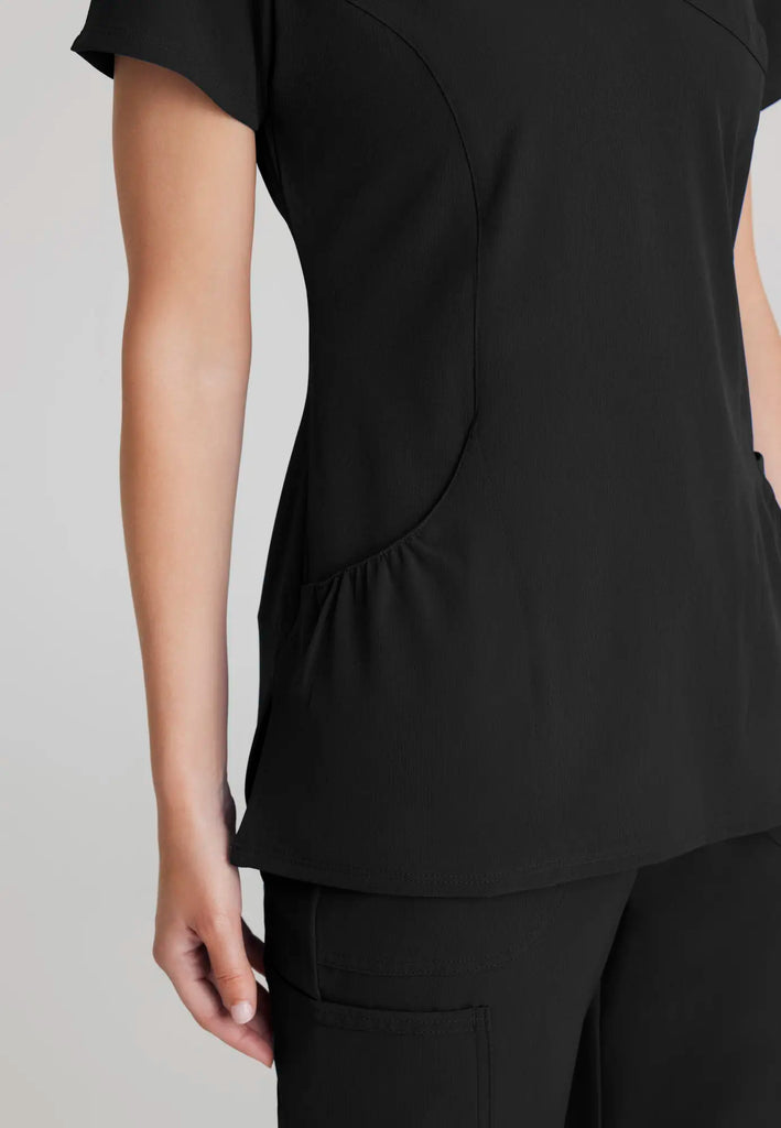 Barco Scrubs Women's Charge Top Black | scrub-supply.com