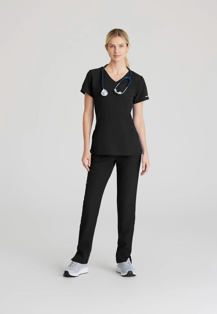 Barco Scrubs Women's Charge Top Black | scrub-supply.com