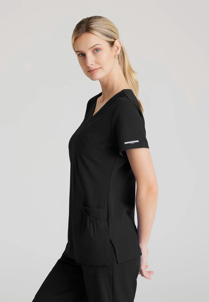 Barco Scrubs Women's Charge Top Black | scrub-supply.com