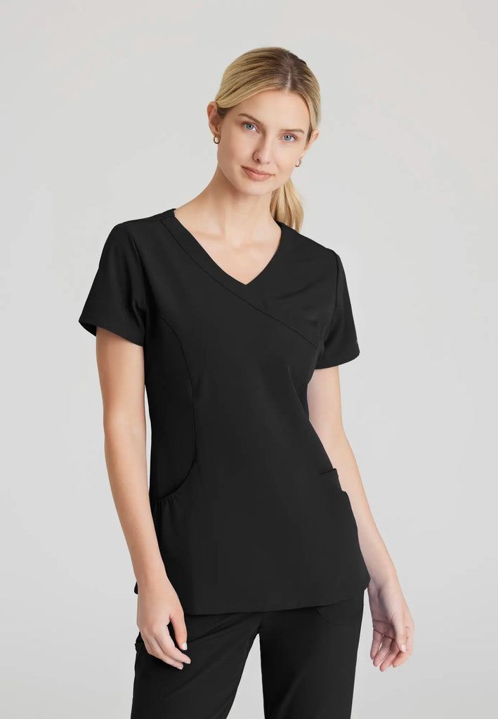 Barco Scrubs Women's Charge Top Black | scrub-supply.com