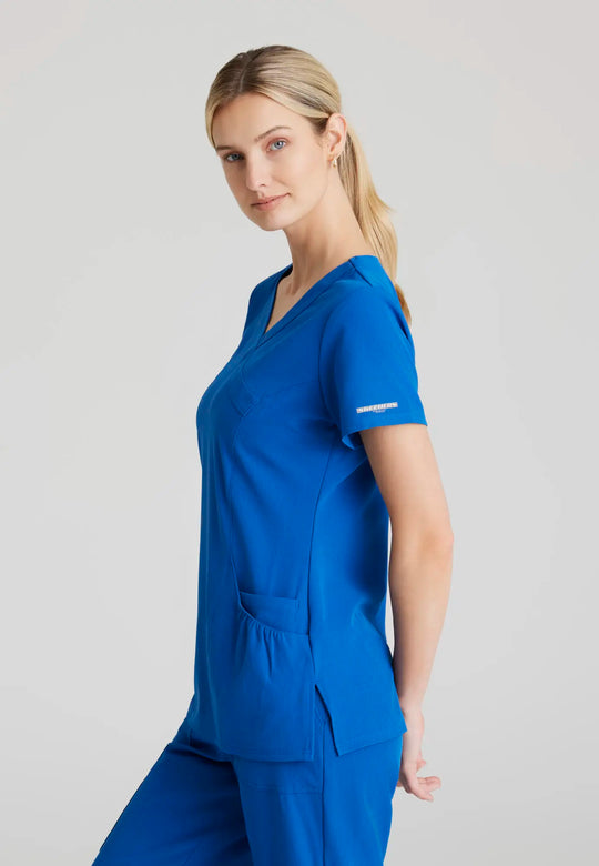 Barco Scrubs Women's Charge Top New Royal | scrub-supply.com