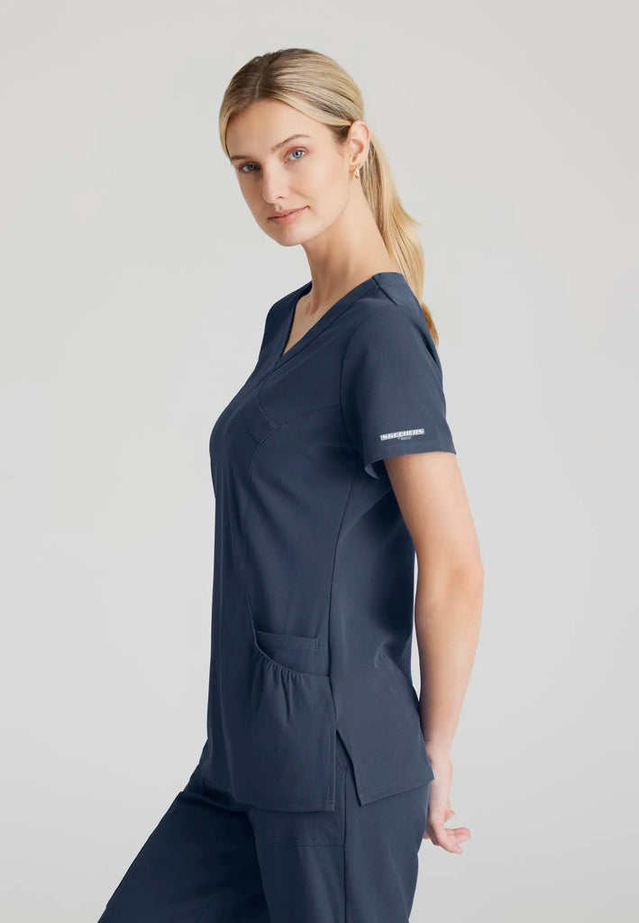 Barco Scrubs Women's Charge Top Pewter | scrub-supply.com