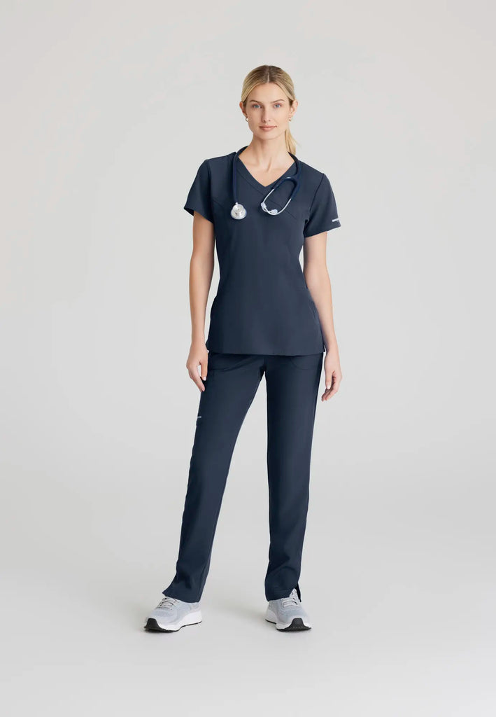 Barco Scrubs Women's Charge Top Pewter | scrub-supply.com