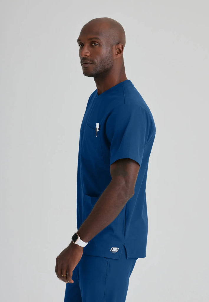 Barco Scrubs Men's Crew Top Navy | scrub-supply.com