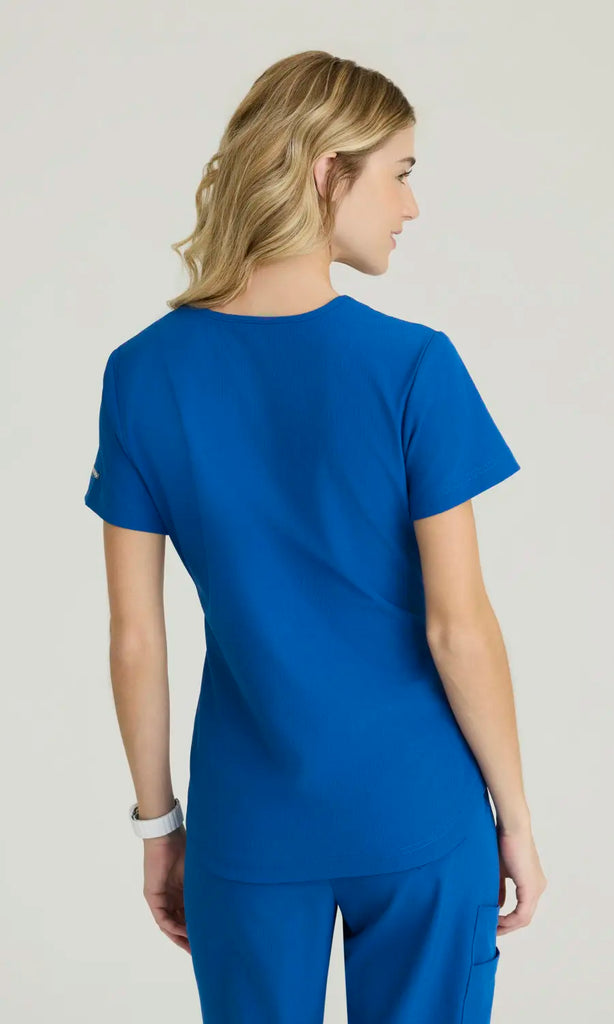 Skechers by Barco Scrubs Women's Electra Top New Royal | scrub-supply.com