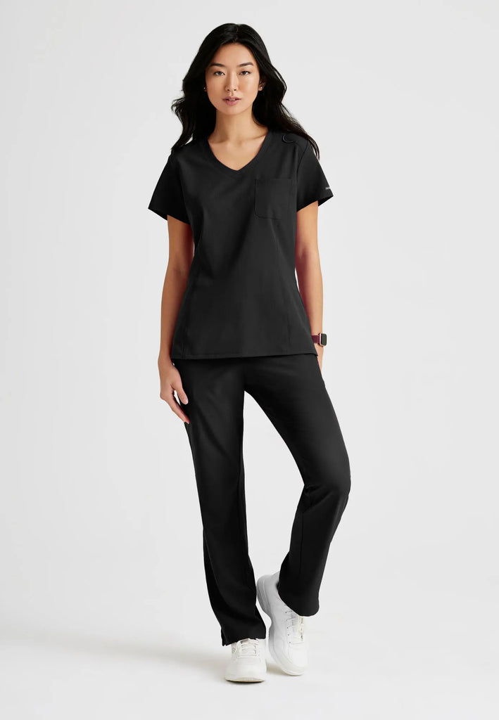 Barco Scrubs Women's Dignity Top Black | scrub-supply.com