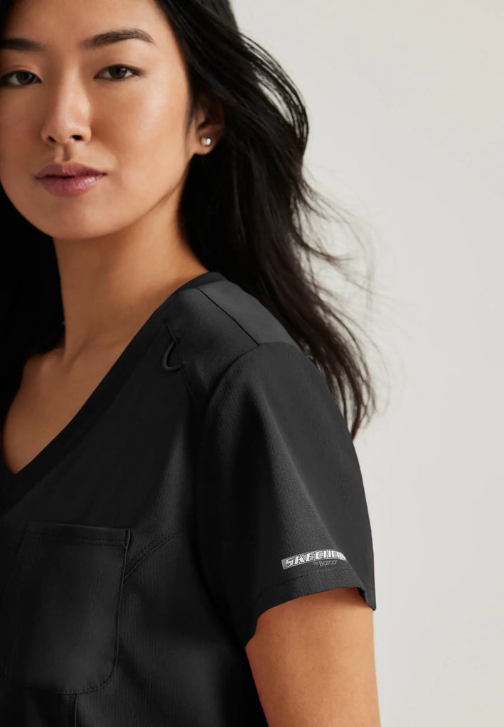 Barco Scrubs Women's Dignity Top Black | scrub-supply.com