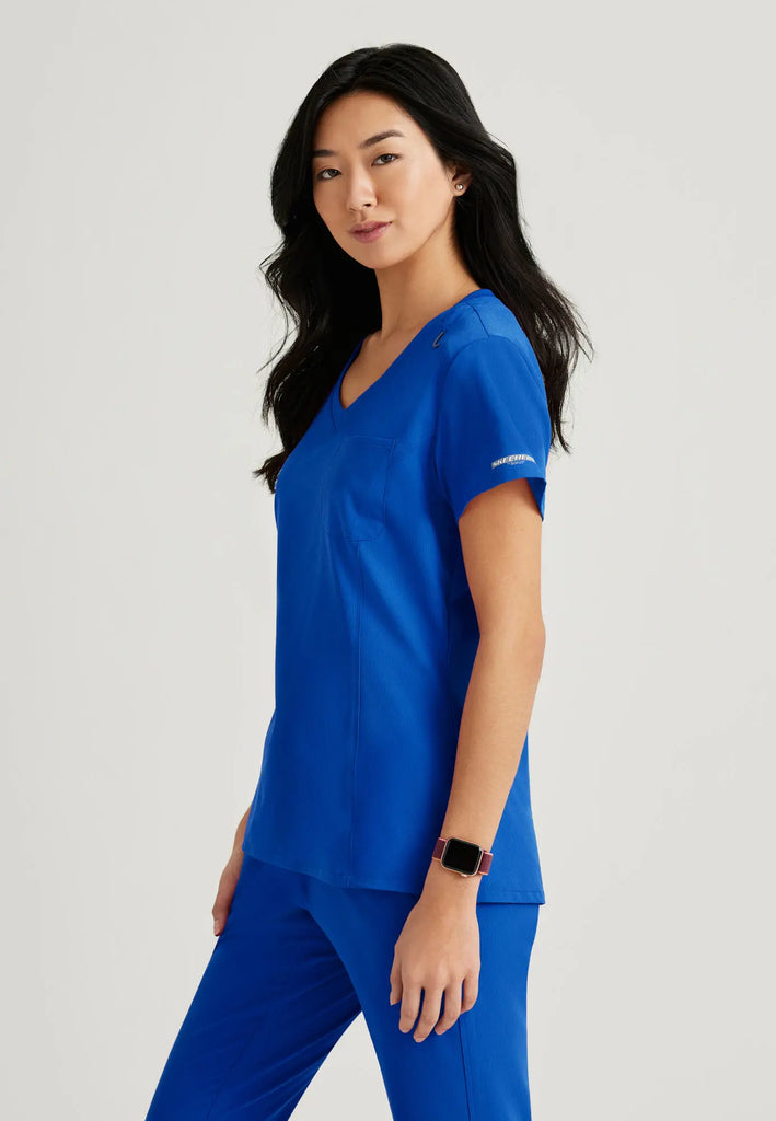 Barco Scrubs Women's Dignity Top New Royal | scrub-supply.com