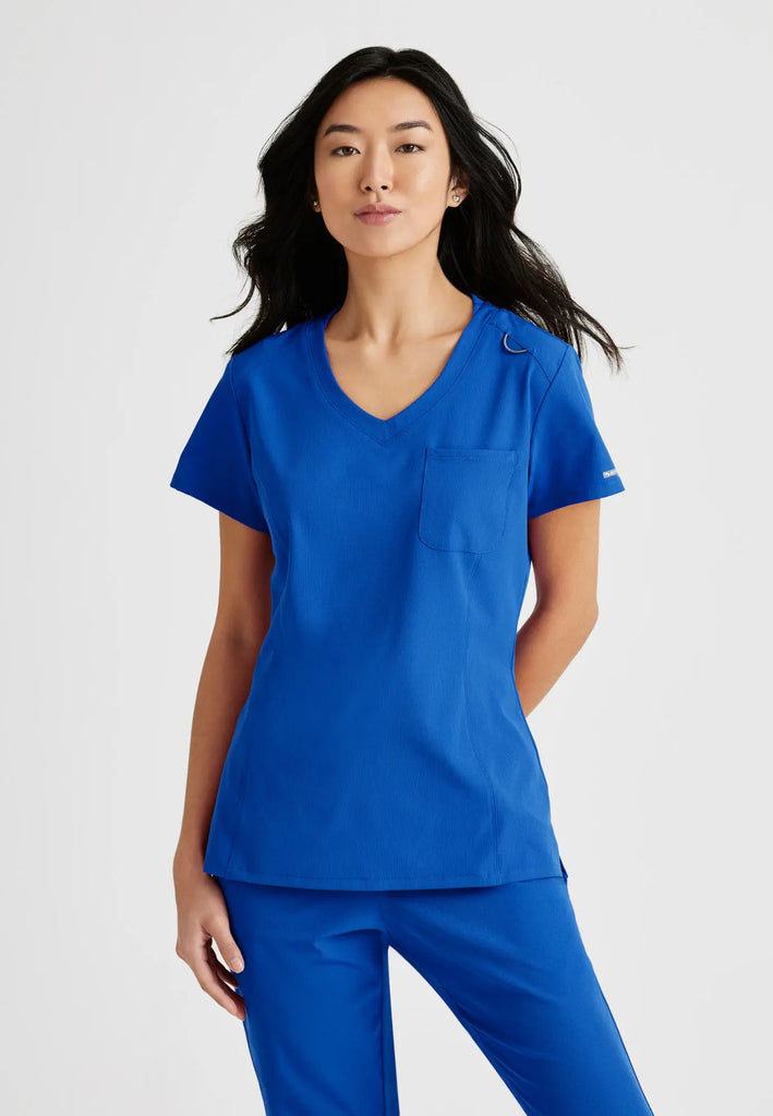 Barco Scrubs Women's Dignity Top New Royal | scrub-supply.com