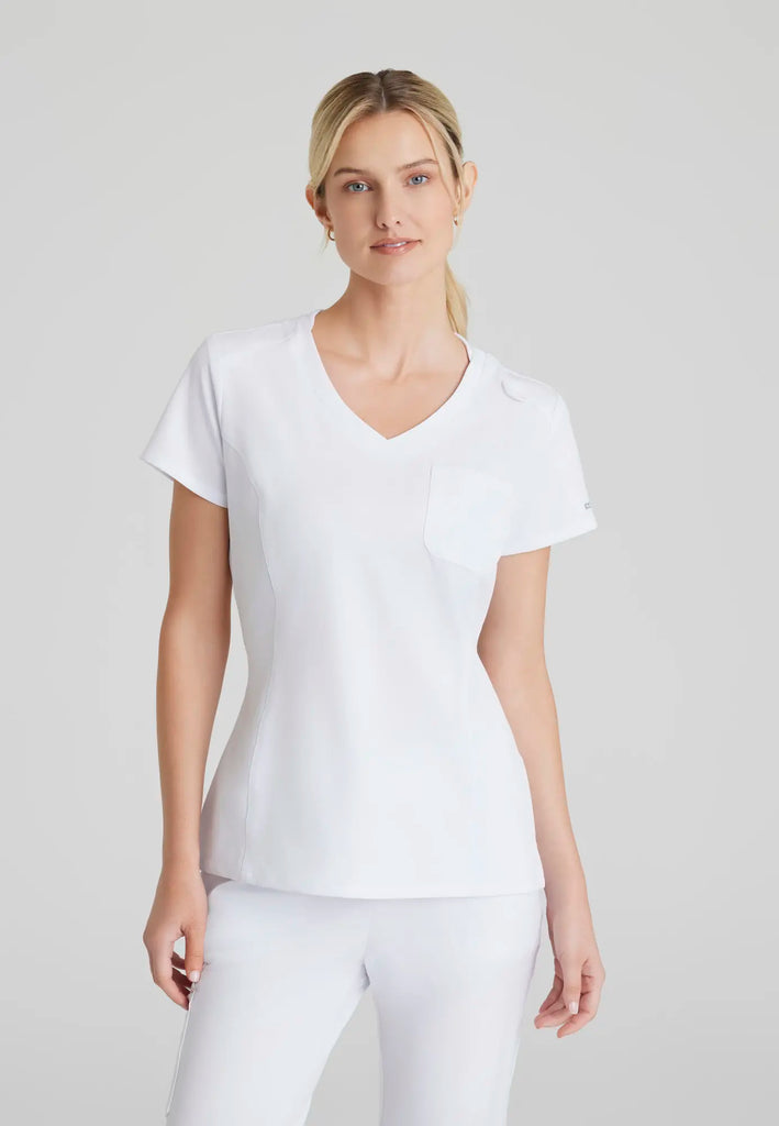 Barco Scrubs Women's Dignity Top White | scrub-supply.com