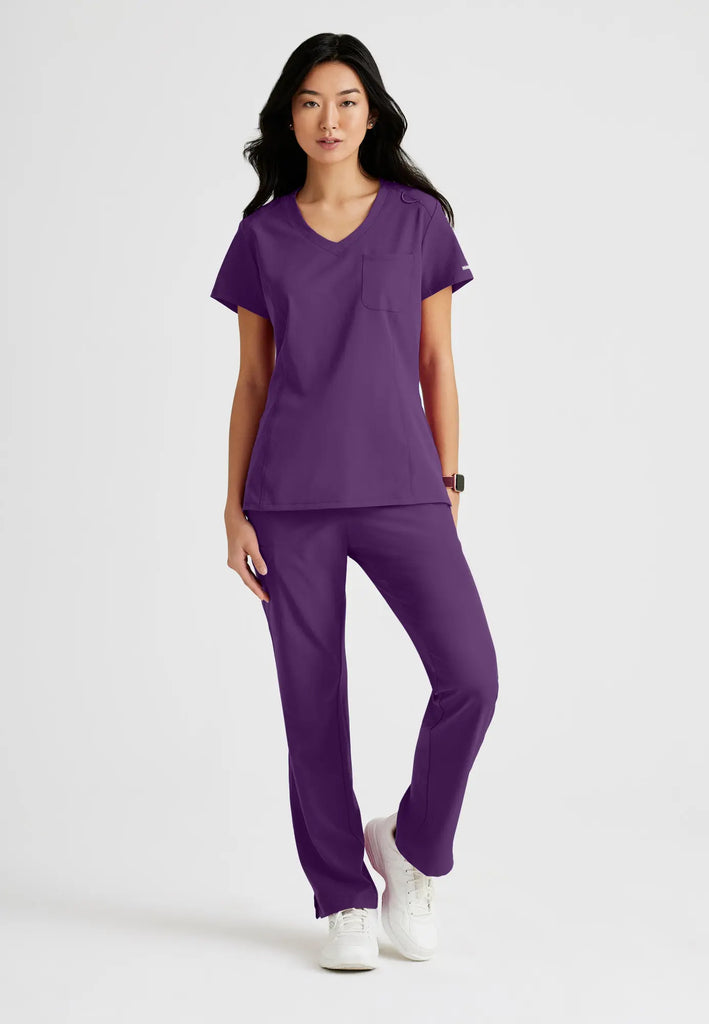 Barco Scrubs Women's Dignity Top Eggplant | scrub-supply.com