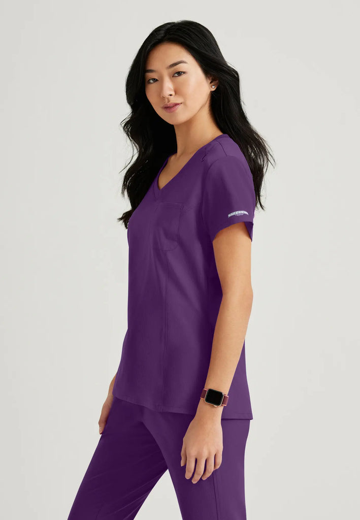 Barco Scrubs Women's Dignity Top Eggplant | scrub-supply.com