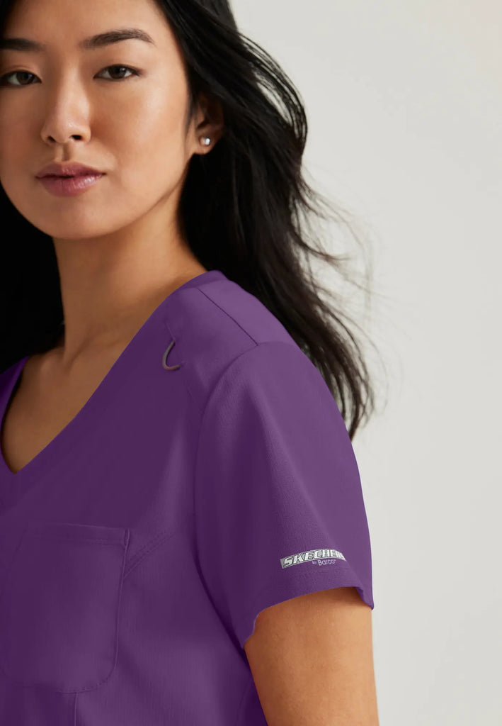 Barco Scrubs Women's Dignity Top Eggplant | scrub-supply.com