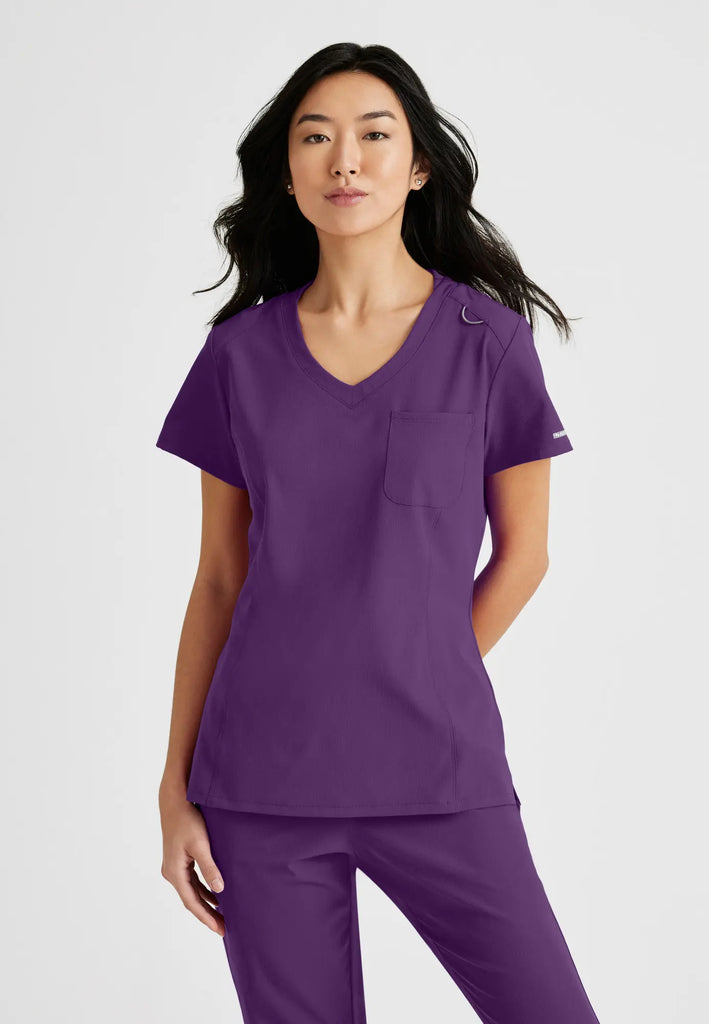 Barco Scrubs Women's Dignity Top Eggplant | scrub-supply.com