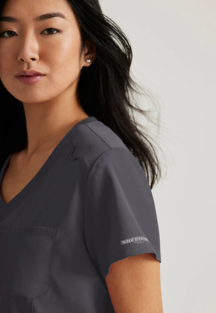 Barco Scrubs Women's Dignity Top Pewter | scrub-supply.com