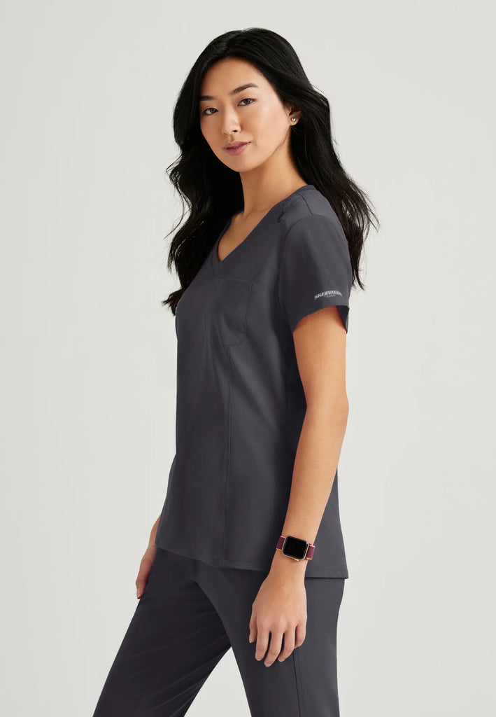 Barco Scrubs Women's Dignity Top Pewter | scrub-supply.com