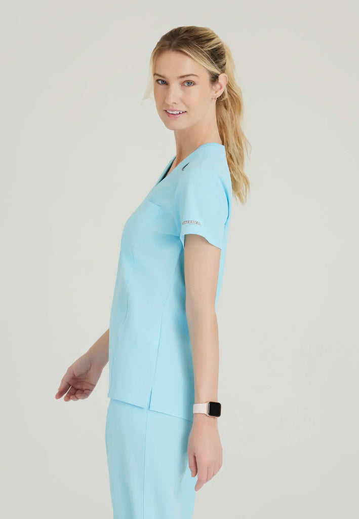 Barco Scrubs Women's Dignity Top Poolside Blue | scrub-supply.com