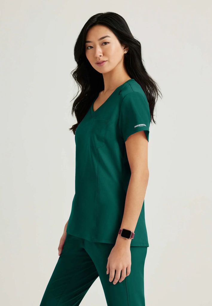 Barco Scrubs Women's Dignity Top Hunter Green | scrub-supply.com