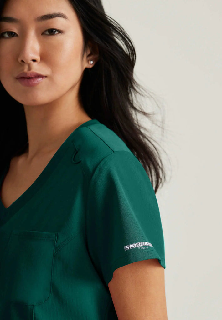 Barco Scrubs Women's Dignity Top Hunter Green | scrub-supply.com