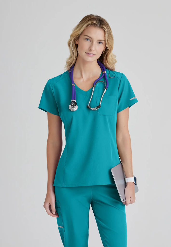 Barco Scrubs Women's Dignity Top Teal | scrub-supply.com