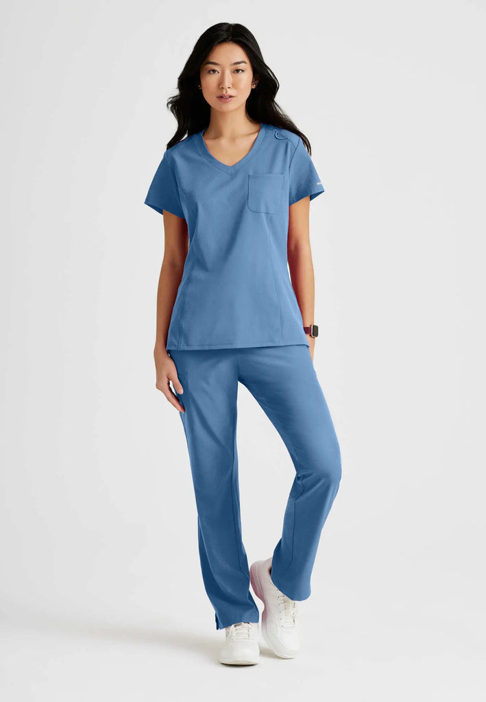 Barco Scrubs Women's Dignity Top Ceil Blue | scrub-supply.com