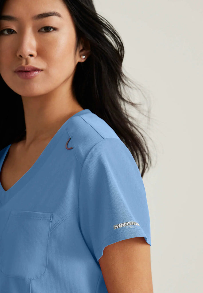 Barco Scrubs Women's Dignity Top Ceil Blue | scrub-supply.com