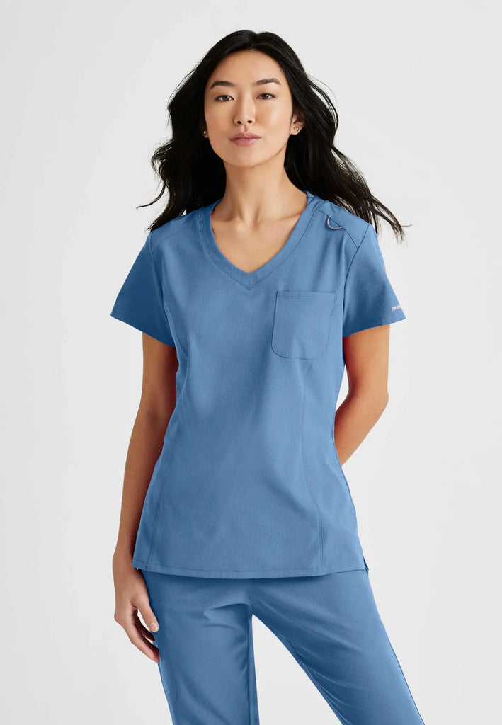 Barco Scrubs Women's Dignity Top Ceil Blue | scrub-supply.com