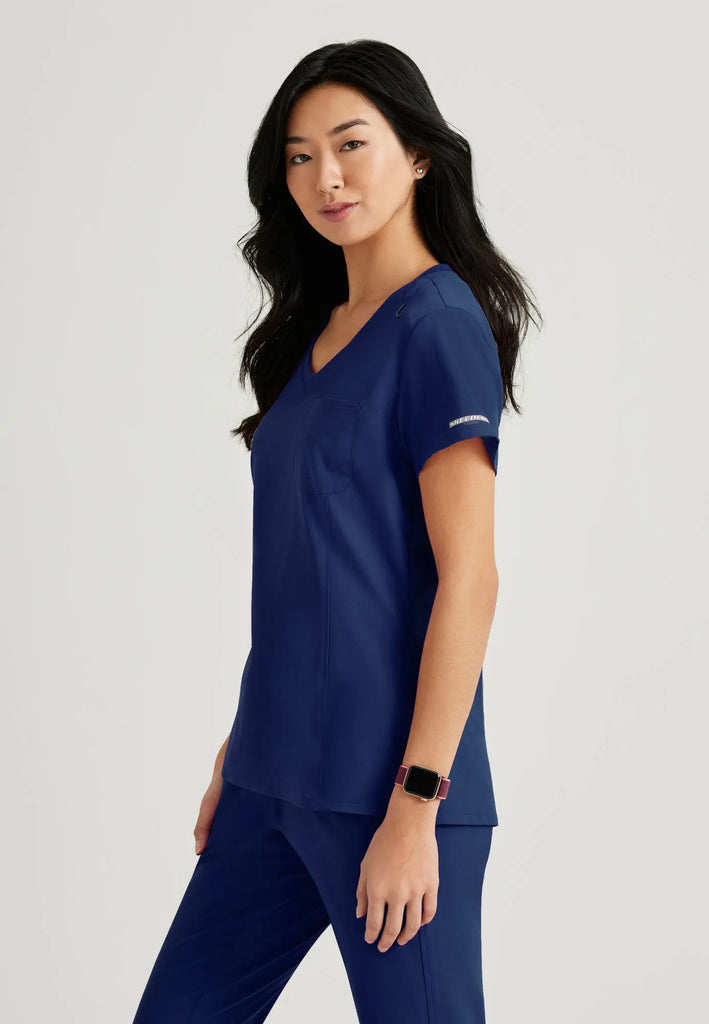 Barco Scrubs Women's Dignity Top Navy | scrub-supply.com