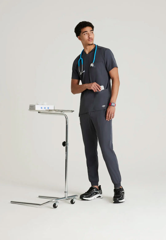 Barco Scrubs Men's Thesis Top Pewter | scrub-supply.com