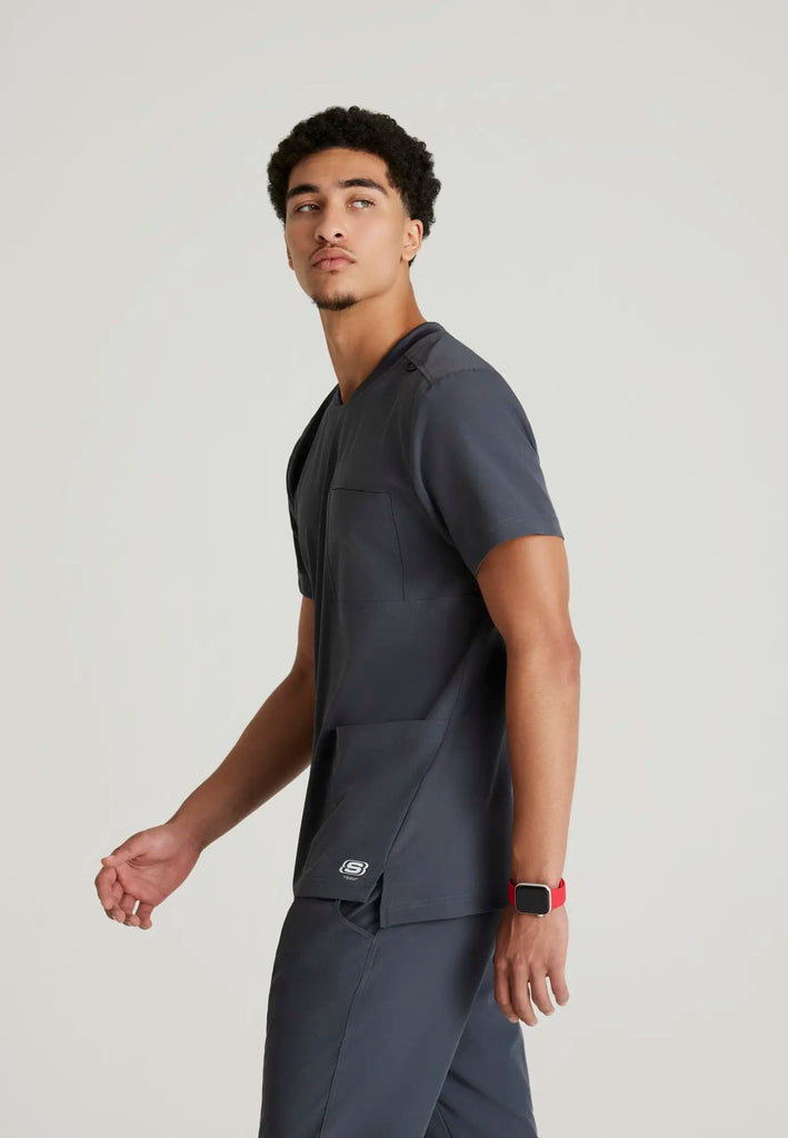 Barco Scrubs Men's Thesis Top Pewter | scrub-supply.com