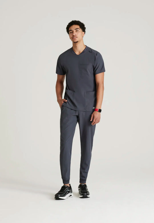 Barco Scrubs Men's Thesis Top Pewter | scrub-supply.com