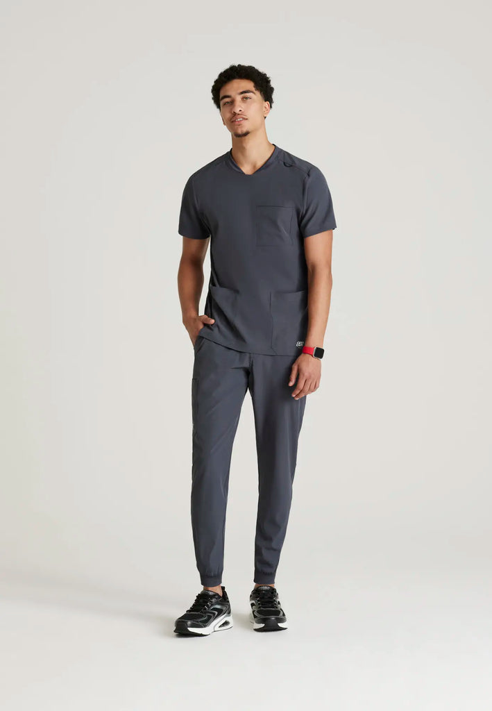 Barco Scrubs Men's Thesis Top Pewter | scrub-supply.com