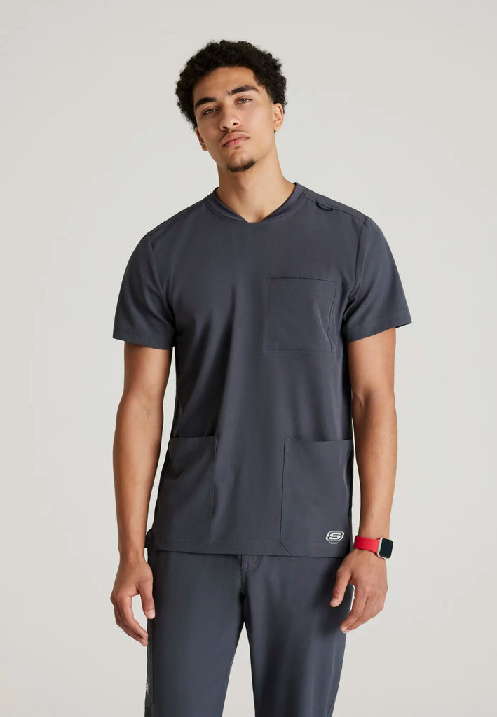 Barco Scrubs Men's Thesis Top Pewter | scrub-supply.com