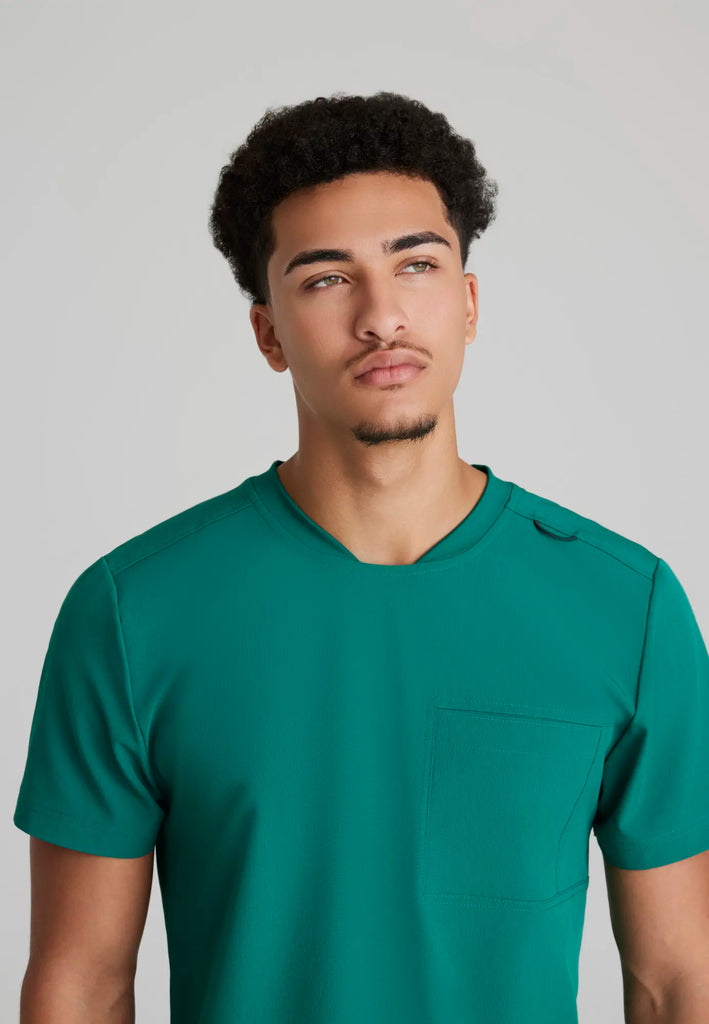 Barco Scrubs Men's Thesis Top Hunter Green | scrub-supply.com