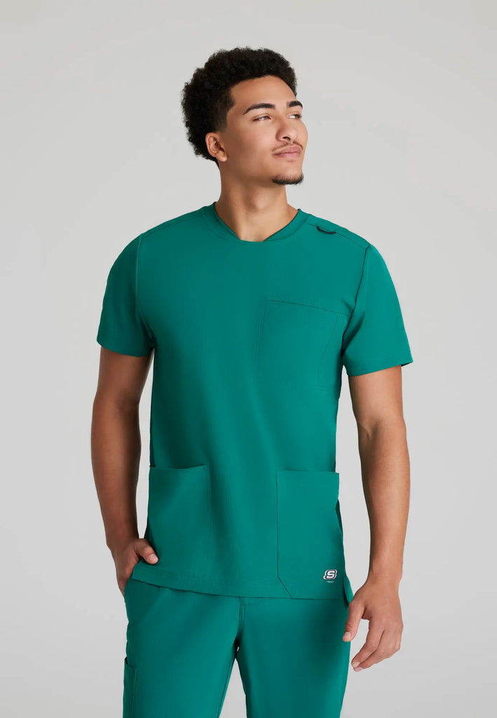 Barco Scrubs Men's Thesis Top Hunter Green | scrub-supply.com