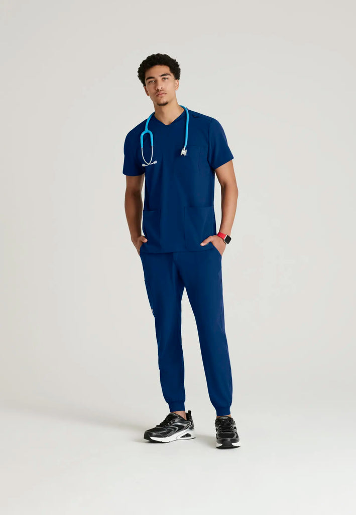 Barco Scrubs Men's Thesis Top Navy | scrub-supply.com