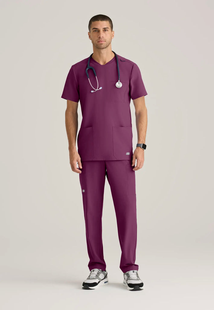 Barco Scrubs Men's Thesis Top Wine | scrub-supply.com