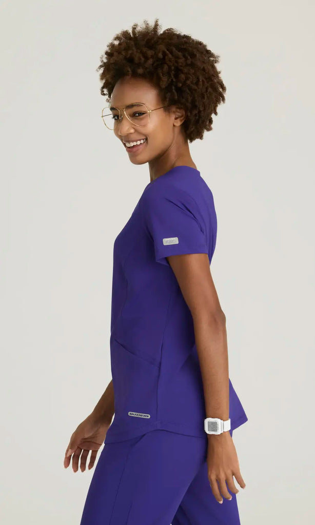 Skechers by Barco Scrubs Women's Serene Knit Top Brilliance | scrub-supply.com