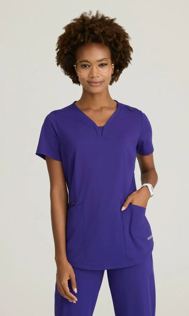 Skechers by Barco Scrubs Women's Serene Knit Top Brilliance | scrub-supply.com