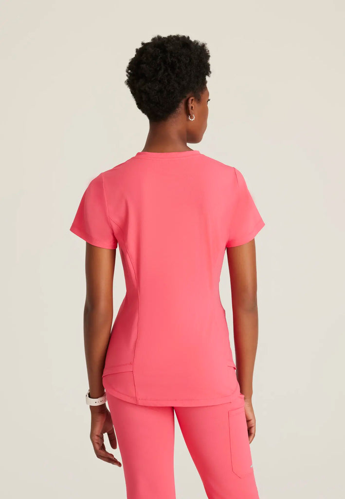 Barco Scrubs Women's Flow Knit Top Punch Pink | scrub-supply.com