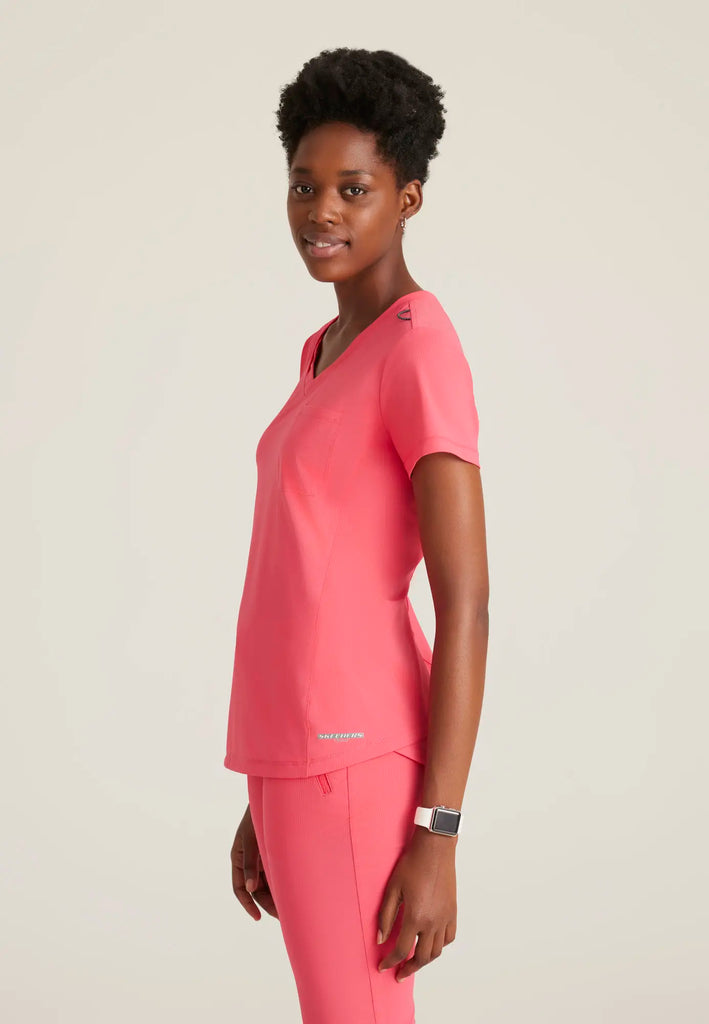 Barco Scrubs Women's Flow Knit Top Punch Pink | scrub-supply.com