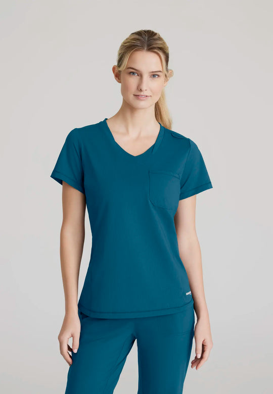 Skechers by Barco Scrubs Women's Flow Knit Top Bahama | scrub-supply.com