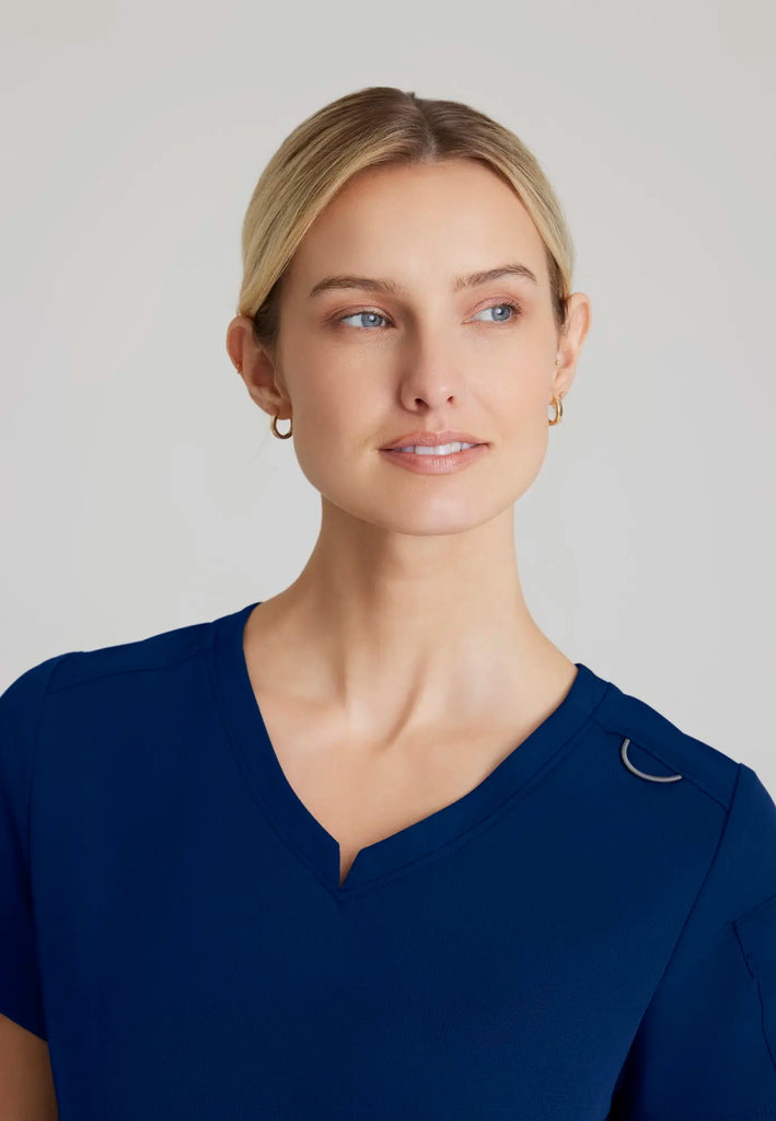 Barco Scrubs Women's Aura Top Navy | scrub-supply.com