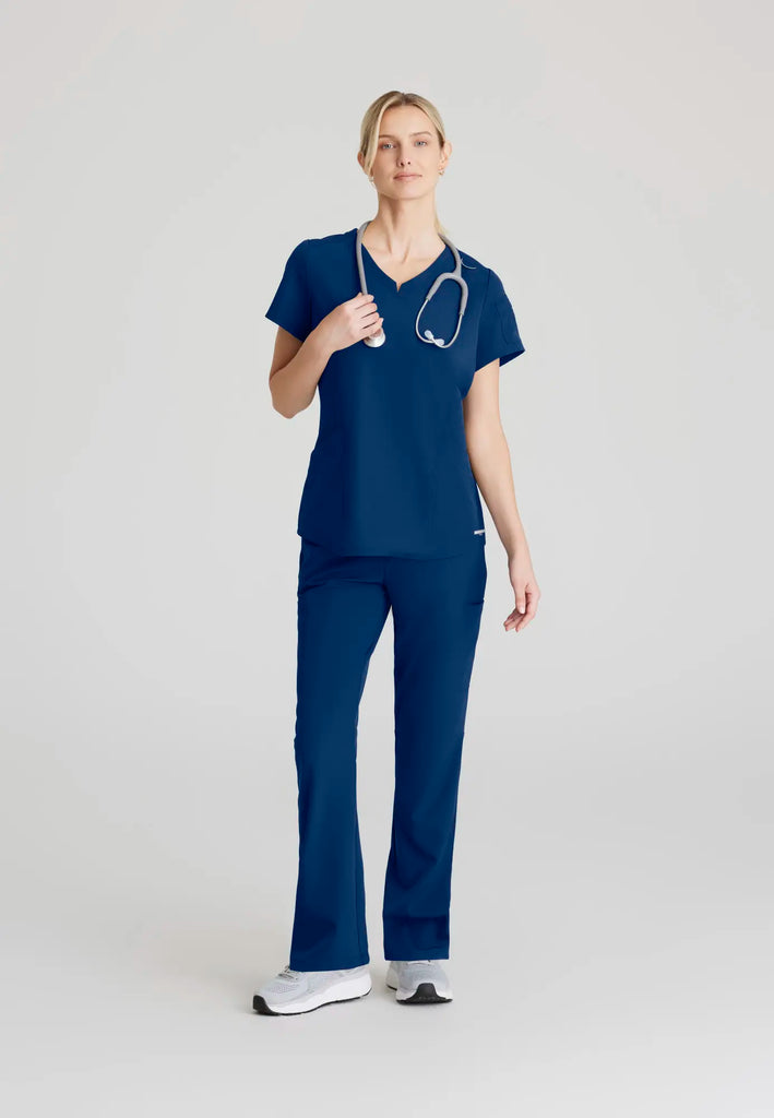 Barco Scrubs Women's Aura Top Navy | scrub-supply.com