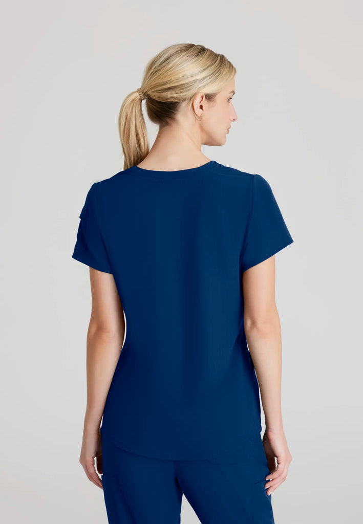 Barco Scrubs Women's Aura Top Navy | scrub-supply.com